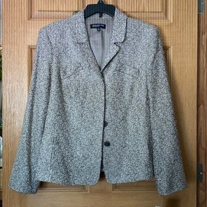 Jones New York Collection woven beige blazer